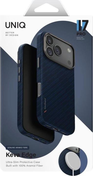 Produktbild Uniq Case Keva EDGE for iPhone 17 Pro Magclick Charging blue (Apple iPhone 17 Pro)
