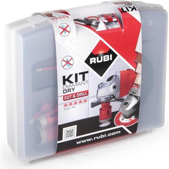 Rubi, Sega a tazza, 68923 DRYGRES Diamantbohrkronen-Set M14 2x6 mm/1x20 mm/1x35 mm + TCR 115 Diamanttrennscheibe