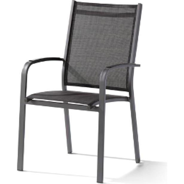2x Sieger, Gartenstühle, Meran Stapelsessel Aluminium/Textilene