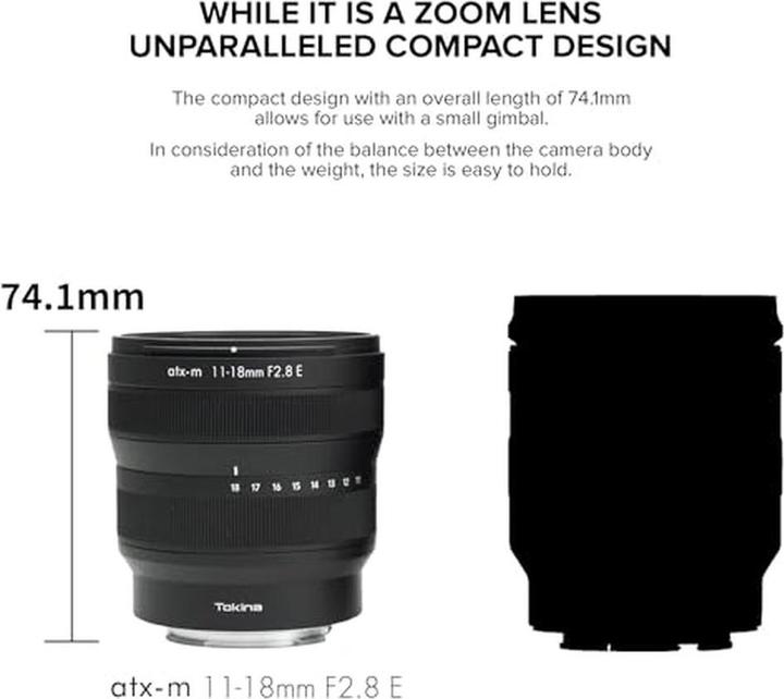 Immagine prodotto Tokina ATX-M 11-18mm F2.8 Sony E (Sony E, APS-C / DX)
