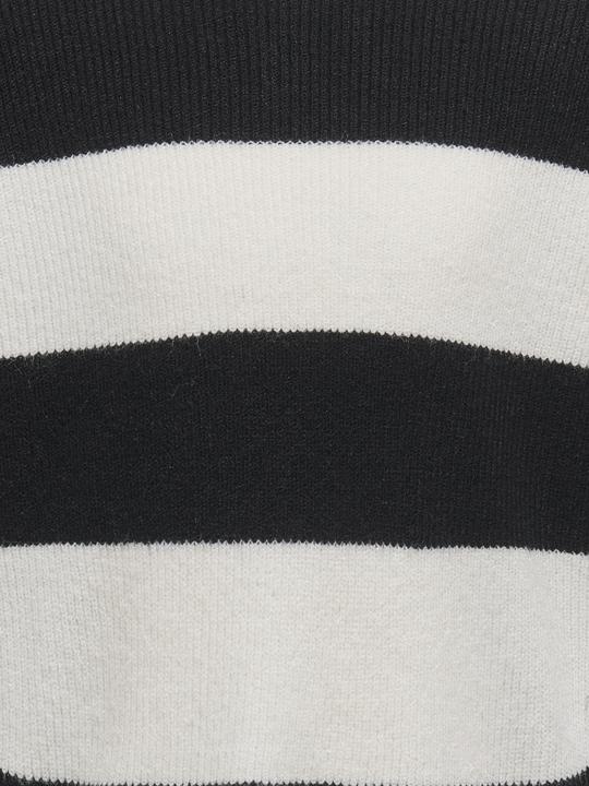 Produktbild Only Locker geschnitten Rundhals Gerippte Ärmelbündchen Voluminöser Armschnitt Pullover Strickpullover (110, 116)