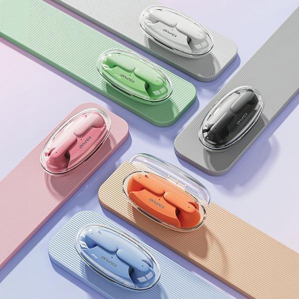 Immagine prodotto Awei słuchawki Bluetooth 5.3 T85 ENC TWS + stacja dokująca czarny/nero (7 h, Senza fili)