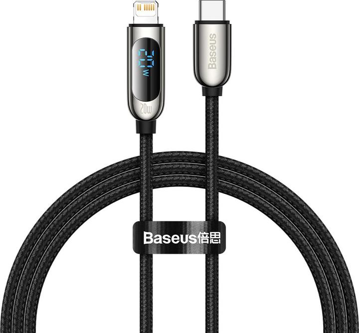 Image du produit Baseus Display Fast Charging Data Cable Type-C to IP 20W 1m Black (1 m, 20 W)