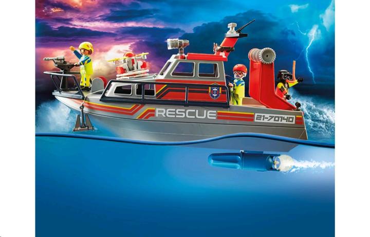 Produktbild Playmobil Seenot: Löscheinsatz mit Rettungskreuzer (70140, Playmobil City Life)