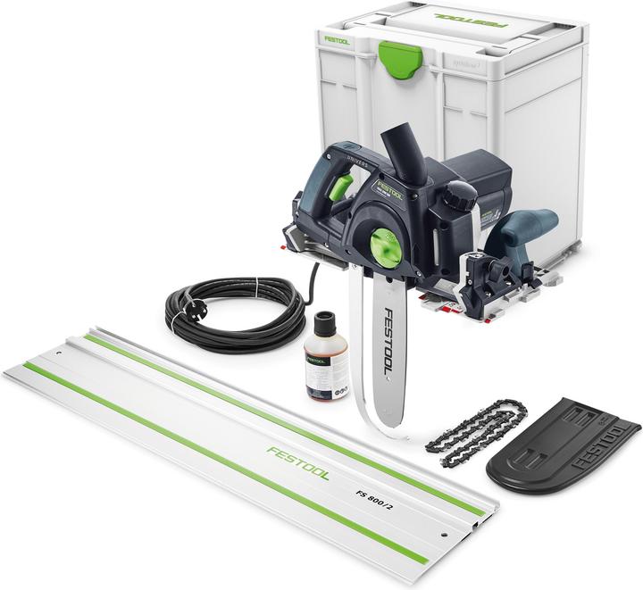 Catena per sega Uni SC 3, 2, Systainer SYS3 M 437, 8"-91 U-39E, olio adesivo per catena 250 ml, cavo di collegamento da 7,5 m, coperchio di protezione, barra di guida FS 800