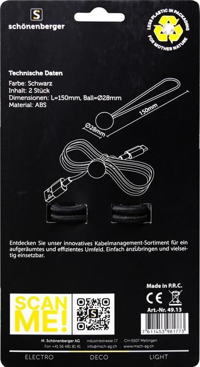Actual product image Schönenberger CableTie L (Plastic cable ties, 150 mm, 2 pcs.)