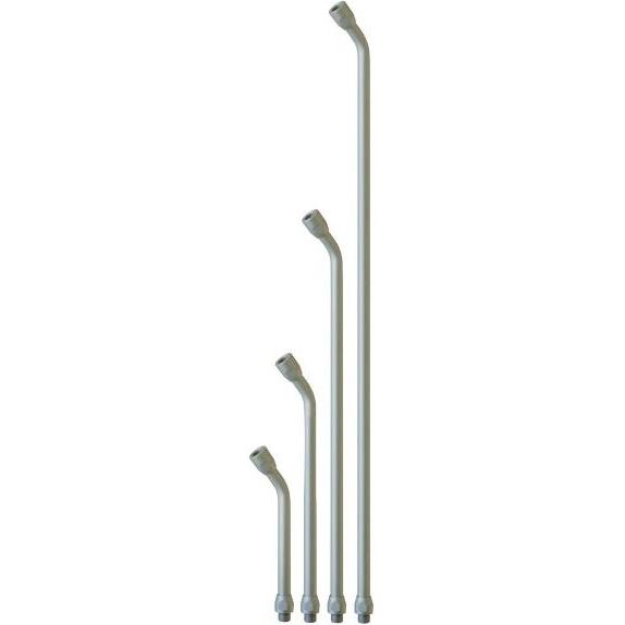 Elmag, Attacchi per aria compressa, - Verlängerung gebogen, 800 mm (Alu eloxiert) Innen Ø8mm, AG M12x1,25 bzw. IG M12x1,25 für Aus