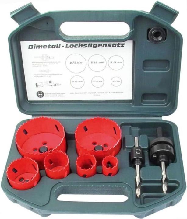 Image du produit Mannesmann Jeu de scie à trou de serrure bimétal (22 mm, 28 mm, 35 mm, 44 mm, 68 mm, 73 mm)