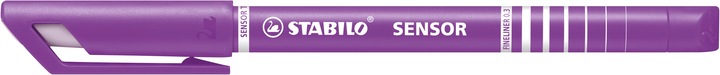 Produktbild STABILO SENSOR F Finliner mit gefederter Spitzer (Rosa, Lila, Blau, Grün, 4 x)