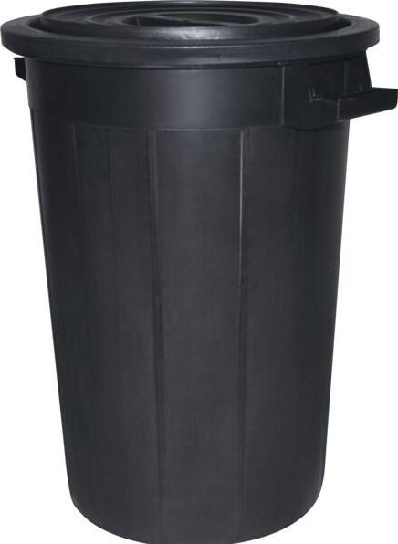 Siemens Mülltonne Kunststoff 75 Liter schwarz mit Deckel 2 Aussengriffe (75 l)