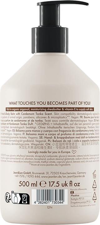Produktbild Jean & Len Hand & Body Balm Cardamom/Tonka, 500 ml (Körpercreme, 500 ml)