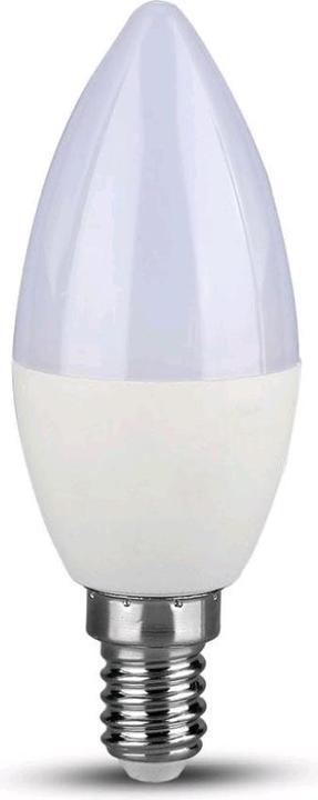 V-TAC VT268 LED Glühbirne SAMSUNG Chip 7W E14 Kunststoff Kerze 3000K (E14, 600 lm, 1x)