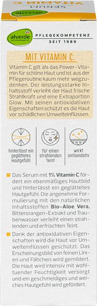 Valeurs nutritives et ingrédients dm alverde Sérum Vitamine C (30 ml)