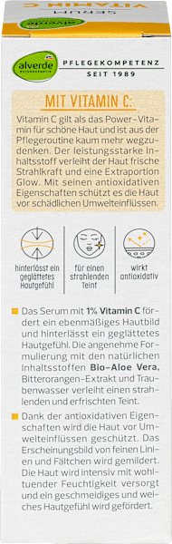 Nutritional values and ingredients dm alverde Vitamin C serum (30 ml)