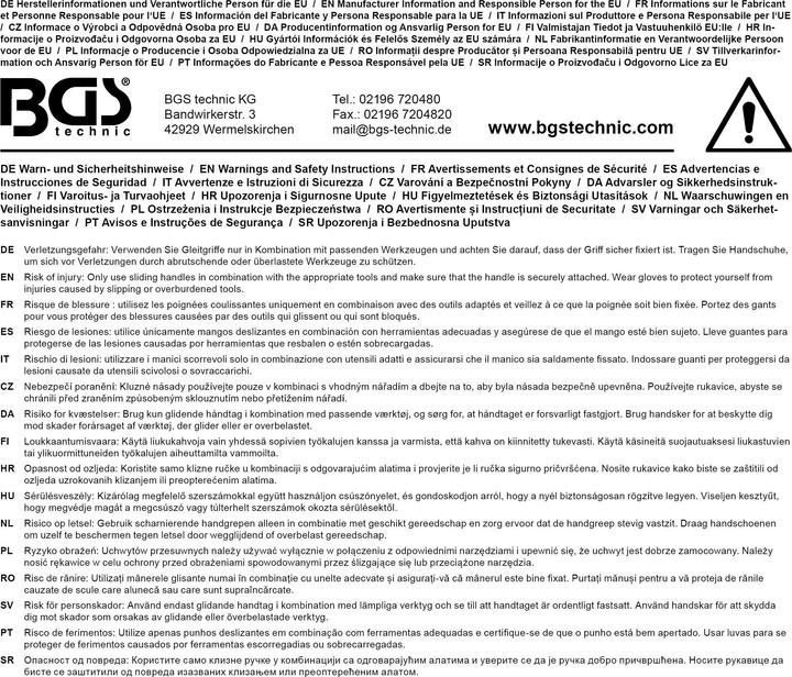 Produktbild BGS Gleitgriff Abtrieb Aussenvierkant 6,3 mm (1/4")