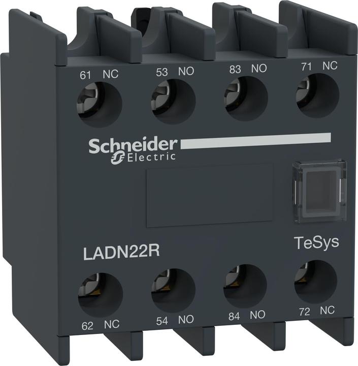 Produktbild Schneider Hilfskontaktblock, TeSys Deca, 2NO+2NC, Schraubklemmen LADN22R