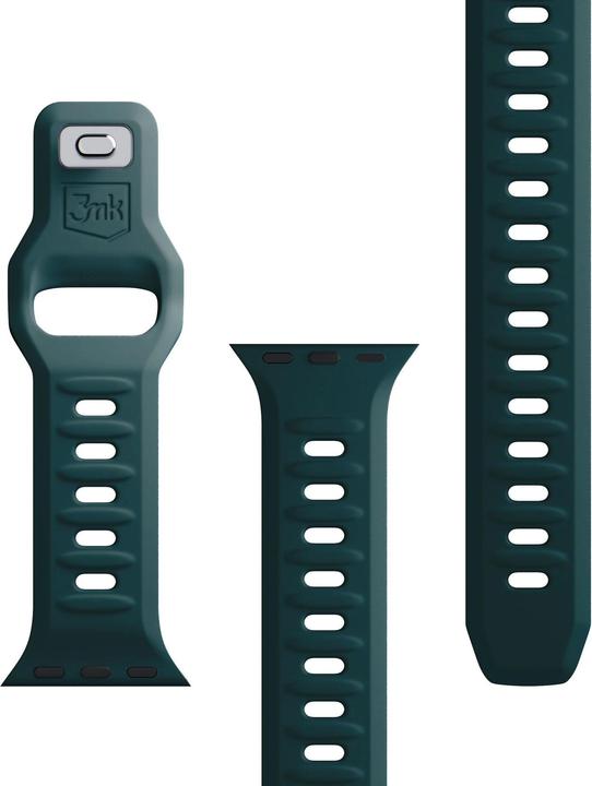 Produktbild 3MK Silicone Watch Strap zielony/ evergreen dla Apple Watch 42/44/45/49mm (Edelstahl, Silicone)
