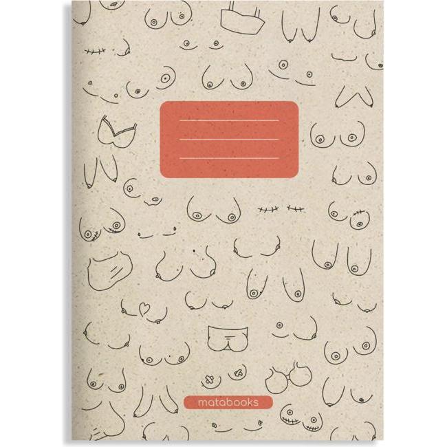 Matabooks, Heft + Block, - A5 Notizheft aus Graspapier - Maya Farbe: Melon (A5)
