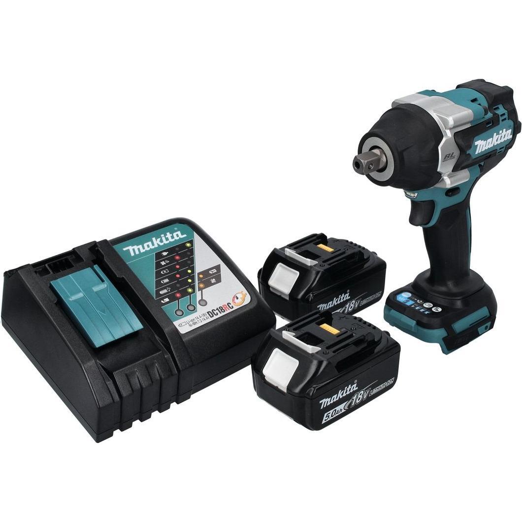 Thumbnail - Makita, Bohrmaschine + Akkuschrauber, DTW 701 RT Akku Schlagschrauber 18 V 700 Nm 1/2" XPT Brushless + 2x Akku 5,0 Ah + ...