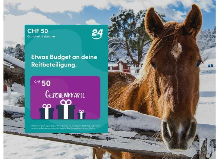 Actual product image Horsedeal24 Online gift voucher CHF 50.- (1 pcs.)