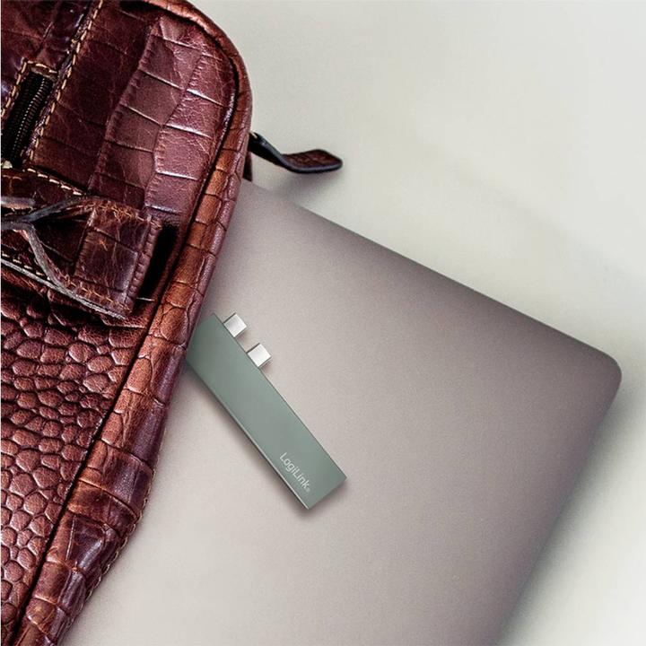 Immagine prodotto LogiLink Docking station USB 3.2 Gen2x2, 4 porte, PD, argento (USB-C, 4 porte)