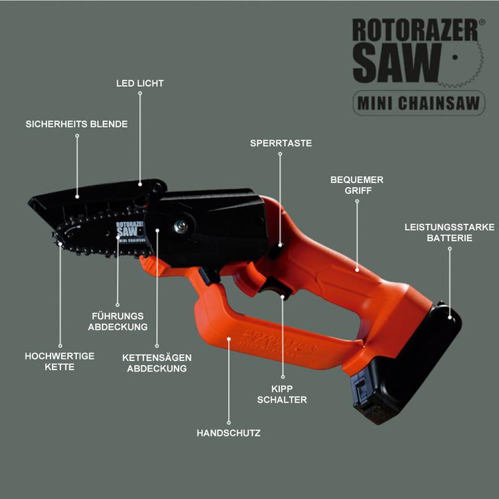 Produktbild Best direct Rotorazer Mini Chainsaw (Akku Kettensäge)