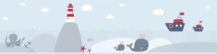 Produktbild A.S. Création Lovely Kids Kinderzimmer Lighthouse Family Leuchtturm am Meer (15 x 500 cm)