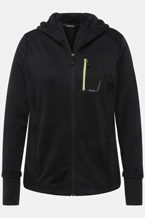 Actual product image Ulla Popken HYPRAR Zip Front Hooded Stretch Sweatshirt (42)