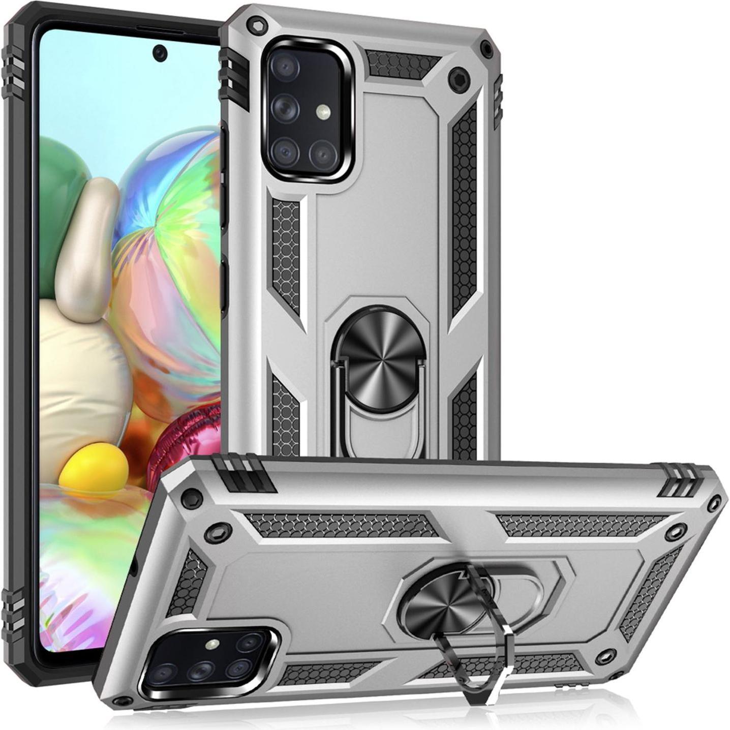 Nalia Ring Handyhülle (Samsung Galaxy A51), Smartphone Hülle, Silber
