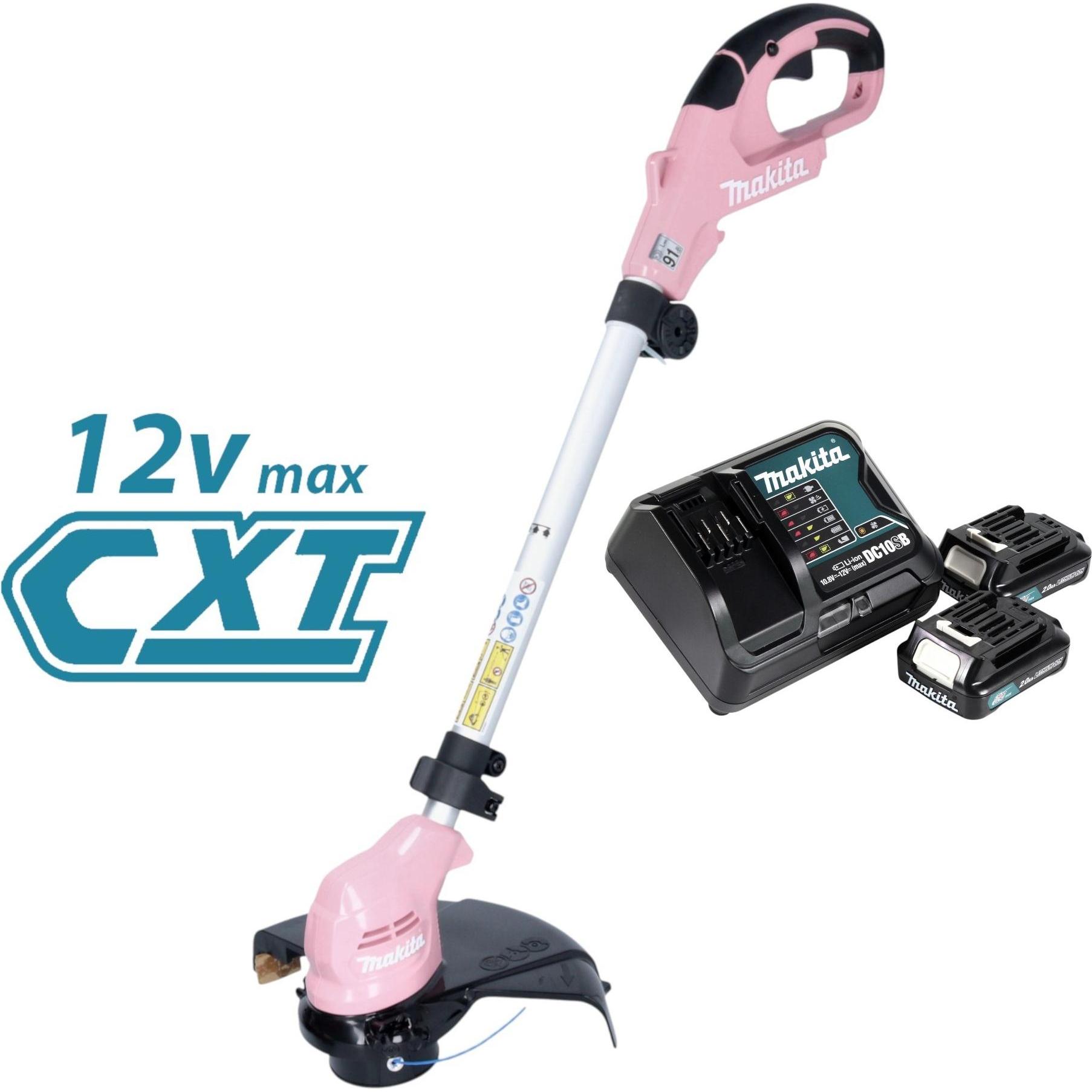 Makita, Decespugliatore, UR 100 DZP Tagliabordi a batteria 12 V max. 260 mm rosa Solo - senza batteria, senza (Filo di taglio)
