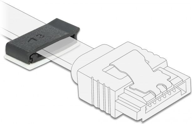 Actual product image Delock Cable holder with locking clip self-adhesive black 10 pieces