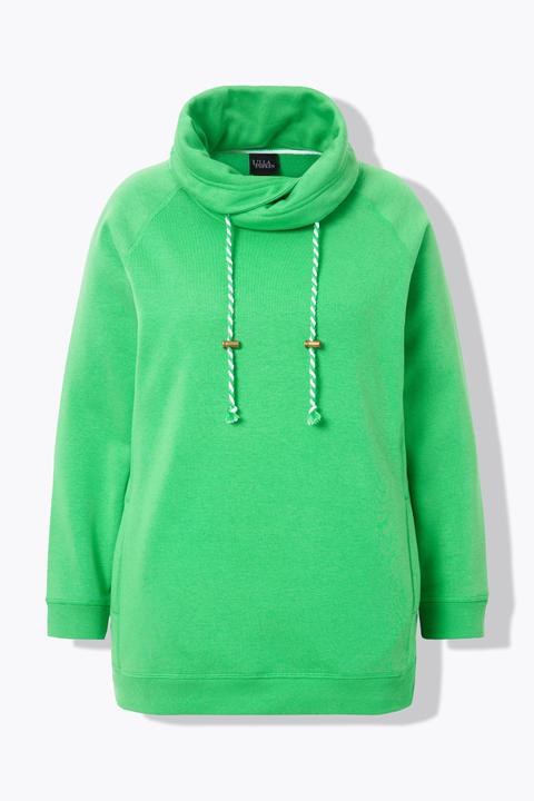 Actual product image Ulla Popken Drawstring Collar Long Sleeve Sweatshirt (60)