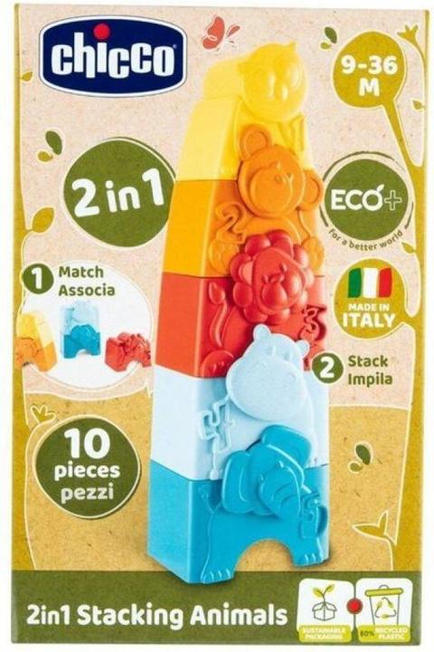 Actual product image Chicco Animals Eco+ stacking toy