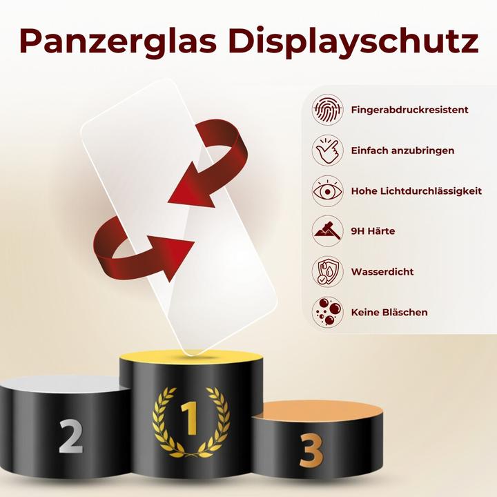 Produktbild Protectorking 1x echtes Tempered 9H Panzerhartglas 3D KLAR (1 Stück, Apple iPhone 15 Pro Max)