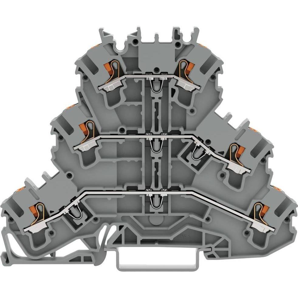 Wago Dreistockklemme mit Drücker Durchgangs-/Durchgangs-/Durchgangsklemme (2202-3204)