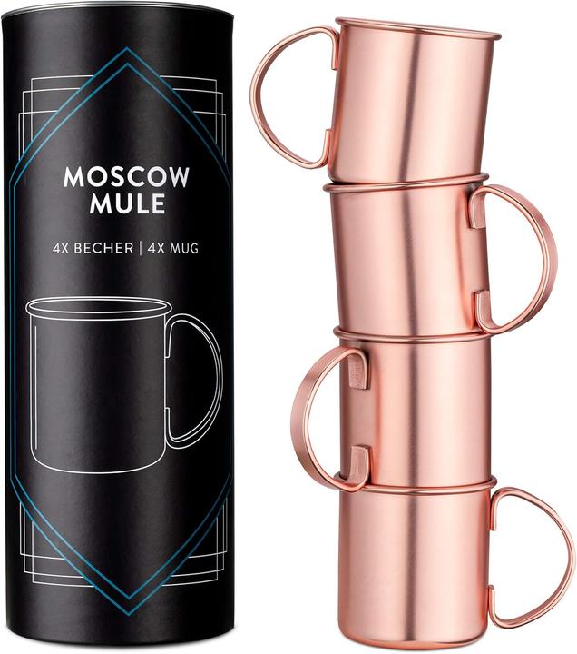 Immagine prodotto Navaris Moscow Mule Kupferbecher-Set (4 Stück) (4.75 dl, 4 x, Tazza Moscow Mule)