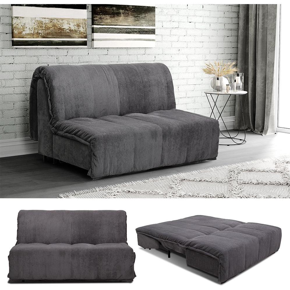 Thumbnail - VitaliSpa, Sofa, Sofa "Malta", Grau, 148 cm mit Schlaffunktion