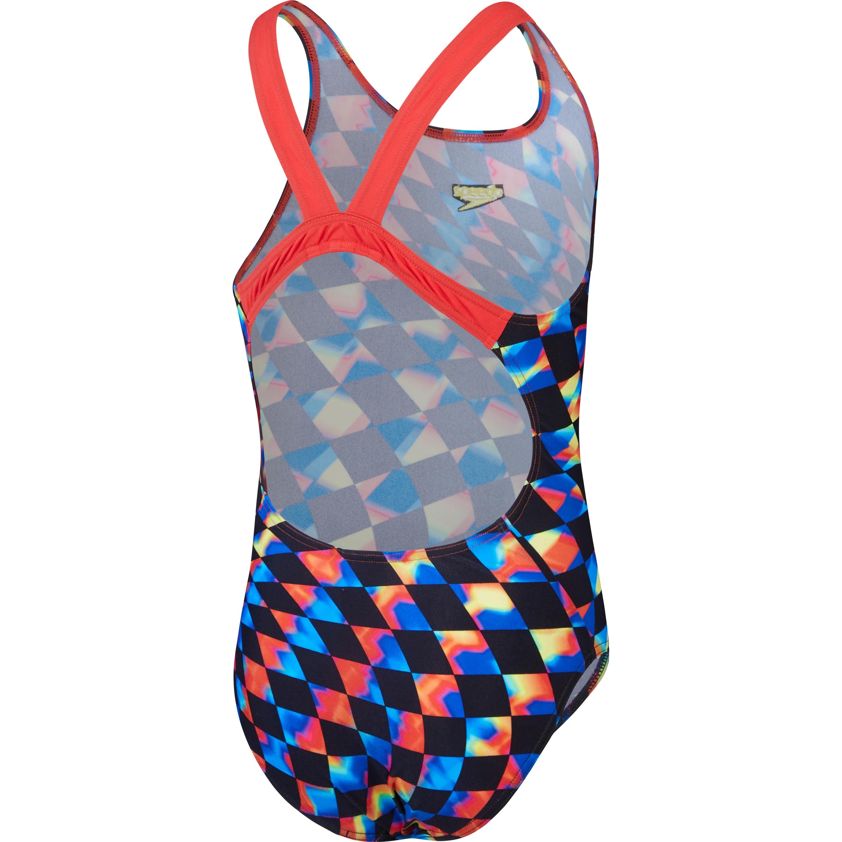 Thumbnail - Speedo, Mädchen, Badeanzug, Digital Allover Leaderback, Mehrfarbig, (128)