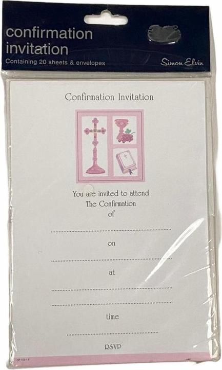 Image du produit Simon Elvin Invitations de confirmation (pack de 20) (20 x)