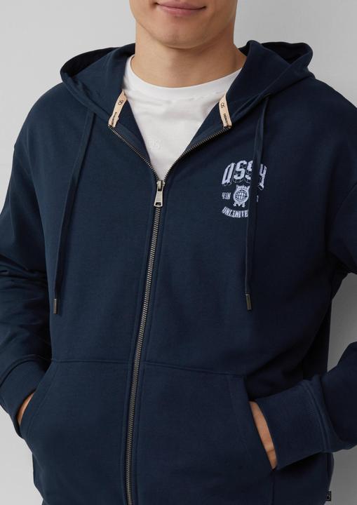 Produktbild s.Oliver Sweatshirt Jacke Hoodie-Sweatshirtjacke mit Frontprint (M)