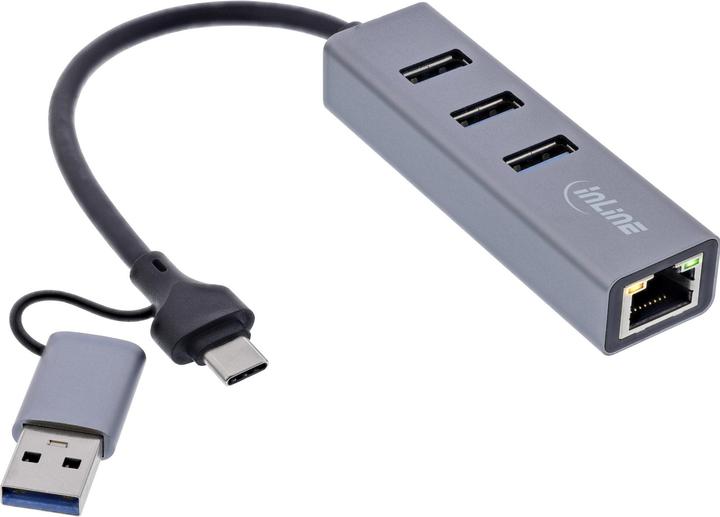 Immagine prodotto InLine 4in1 Gigabit Hub (USB-A, USB-C, 4 porte)