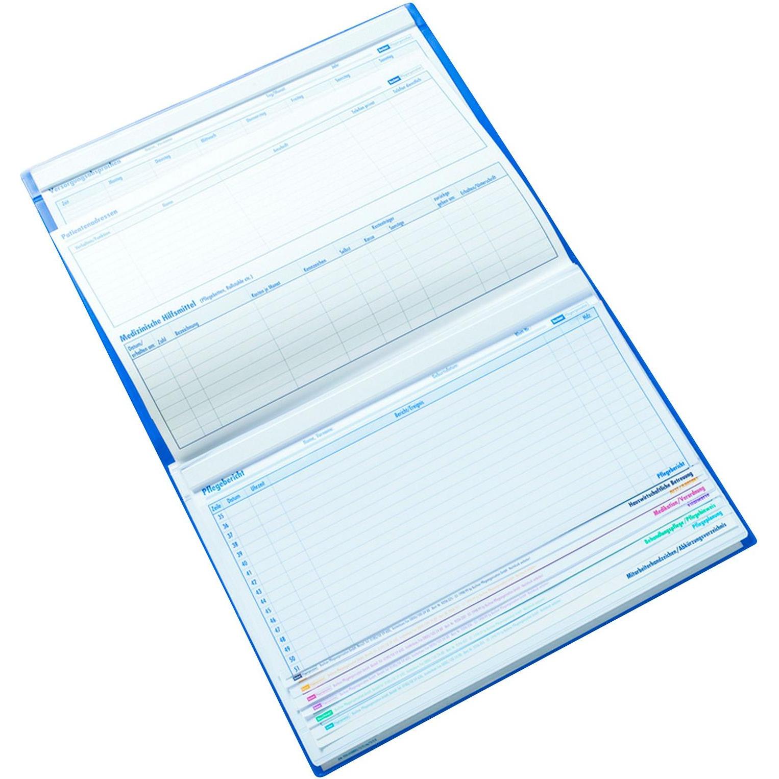 Boi Dokutech, Mappe, Patienten-Dokumentationsmappe Professional-Line DIN A4 quer blau (A4, 1 x)