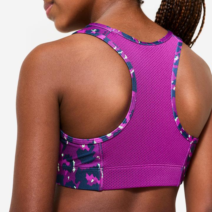 Produktbild Decathlon Sport-Bustier Mädchen atmungsaktiv - Leopardenprint violett