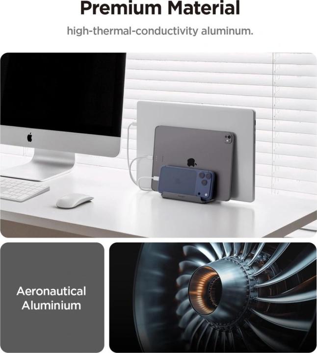 Produktbild Spigen Ld208s4 Vertikaler Laptopständer Space Gray