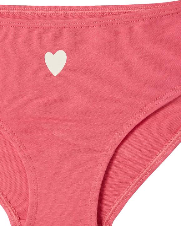 Produktbild Vertbaudet 7er-Pack Slips mit Herzmotiv, Bio-Baumwolle Mädchen BASIC (110, 7er Pack)
