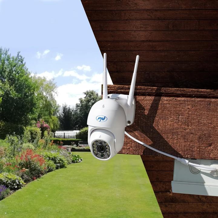 Image du produit PNI Caméra de surveillance sans fil 4MP, zoom numérique, détection de mouvement, enregistrement