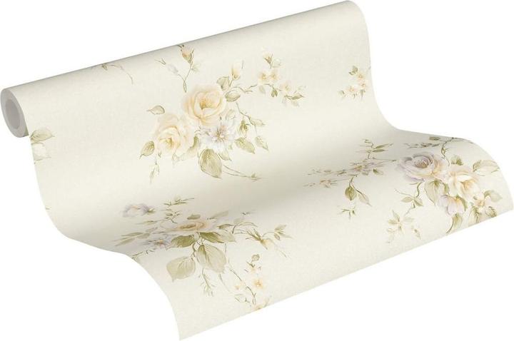 Actual product image A.S. Création Romantico romantic floral, purple (53 x 1005 cm)