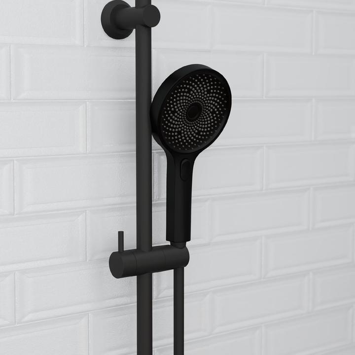 Actual product image Schütte Shower head Bathroom SAMOA RAIN Hand shower Black matt Water-saving seal 60953 (3 Beam types)