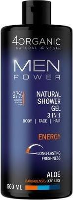 4Organic Men Power naturalny żel pod prysznic 3 w 1 Energy 500ml (500 ml)