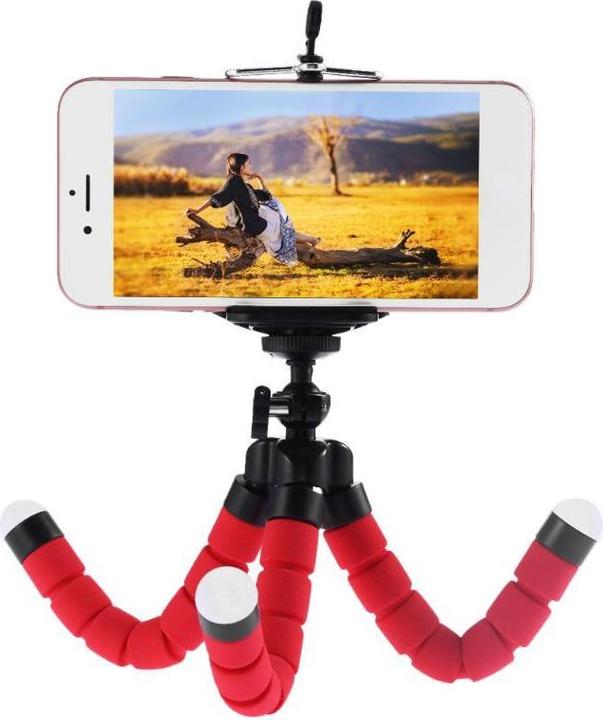 Image du produit PhoneLook Mini trépied Octopus en mousse pour téléphone avec clip universel (Matières plastiques)